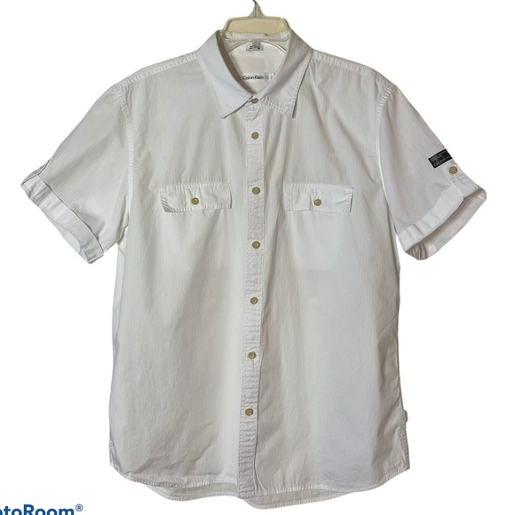 Calvin Klein Other - Calvin Klein Men's White Buttondown Casual Shirt L